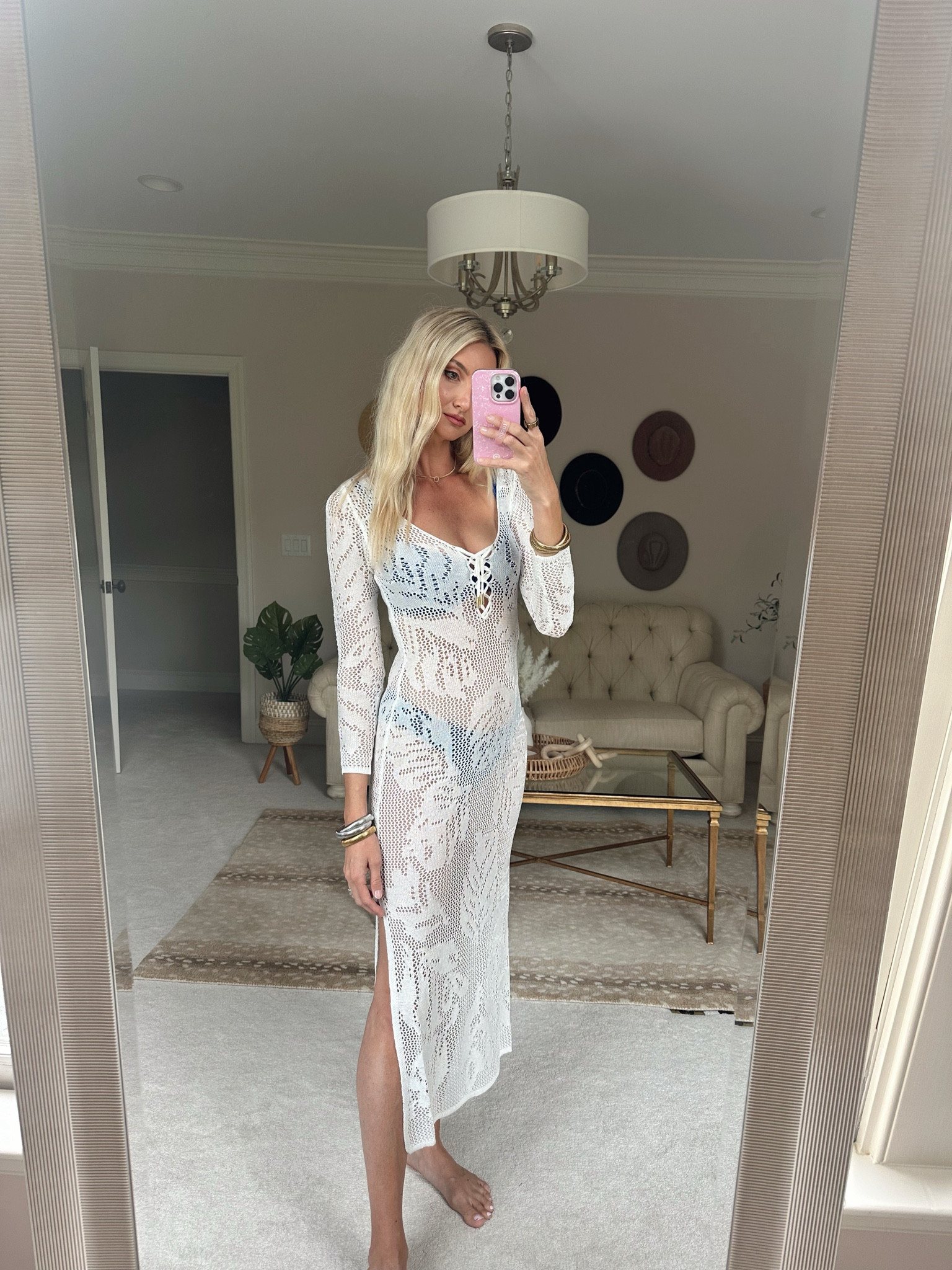 Vetchy girl wearing a medium in bikini and crochet coverup #vetchy #vetchygirl #ad