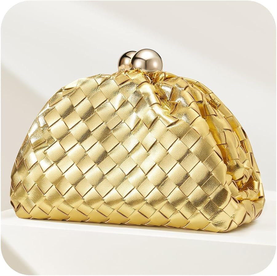 CHUNLI Dressy Woven Clutch Purses for Women Evening Wedding Formal Occasion,Dumpling Crossbody Sh... | Amazon (US)