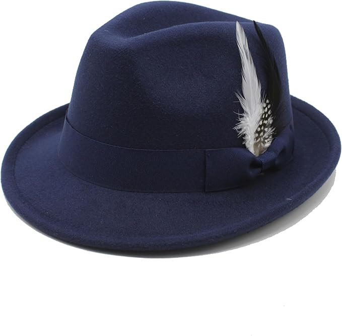 LIDHAY Classic Fedora Hats for Men & Women Vintage Style Short Brim Felt Hat Panama Fedora Hats w... | Amazon (US)