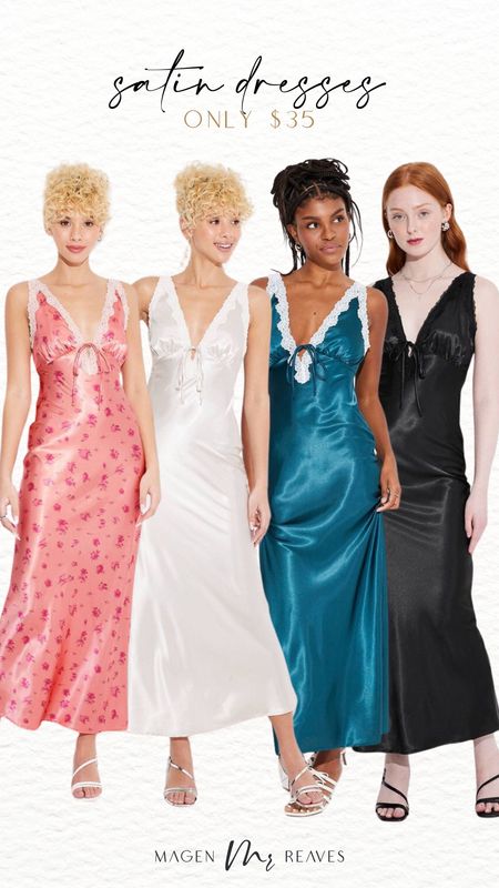 Satin dresses for only $35!! Perfect for summer weddings 

#LTKFindsUnder50 #LTKWedding #LTKStyleTip