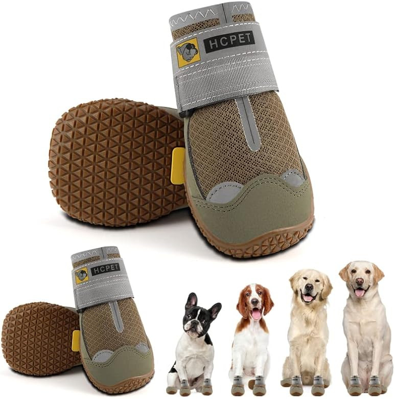 Hcpet Dog Boots Breathable Dog Shoes for Small Medium Large Dogs, Anti-Slip Puppy Booties Paw Pro... | Amazon (US)
