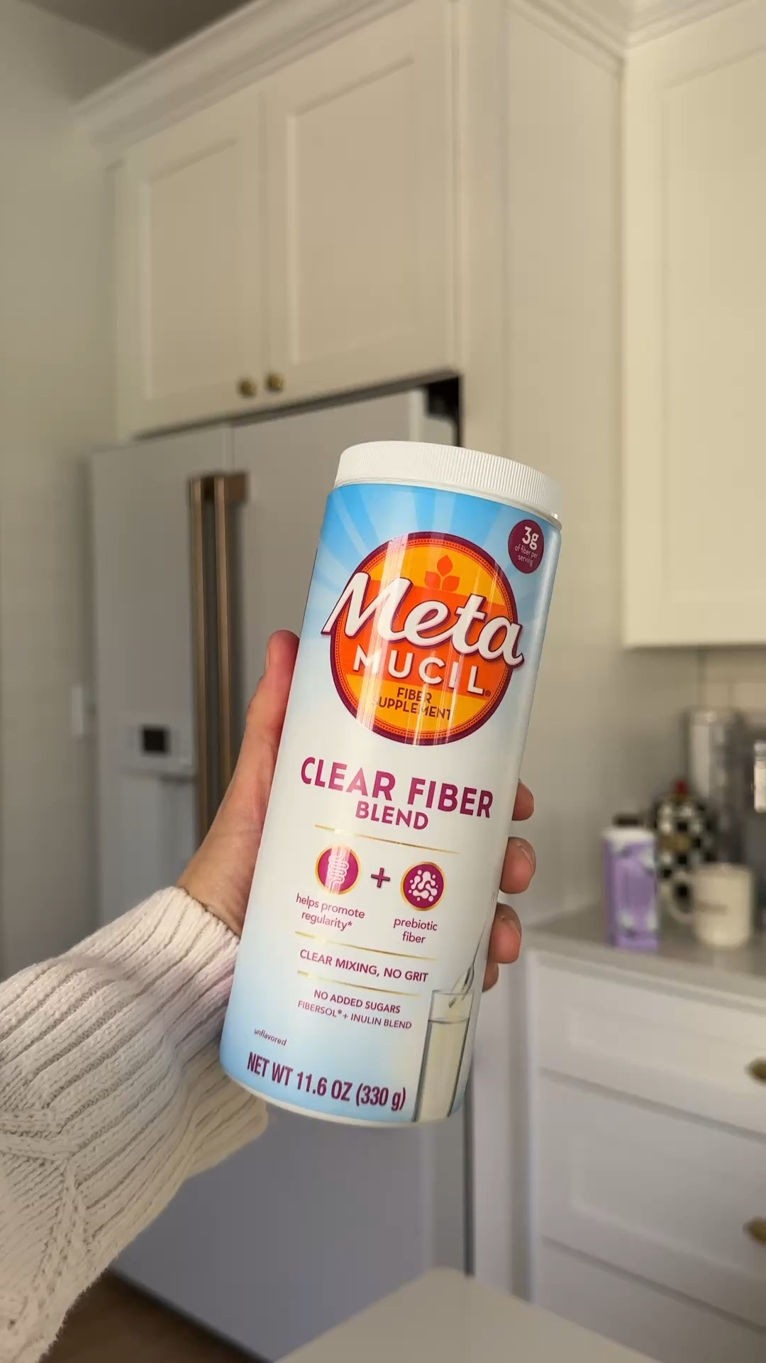 Clear fiber blend- add it to water, coffee & more with no taste! @Target @metamucil #ad #targetpartner #metamucil_partner