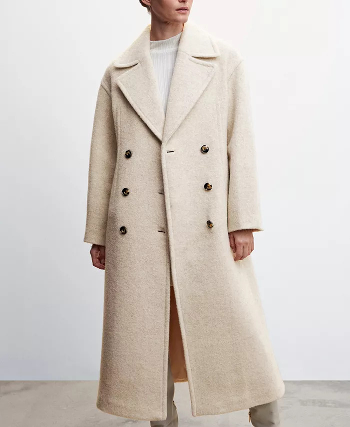 Women's Double-Breasted Wool Coat | Macys (US)