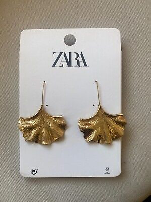 Zara ginkgo leaf drop earring | eBay US