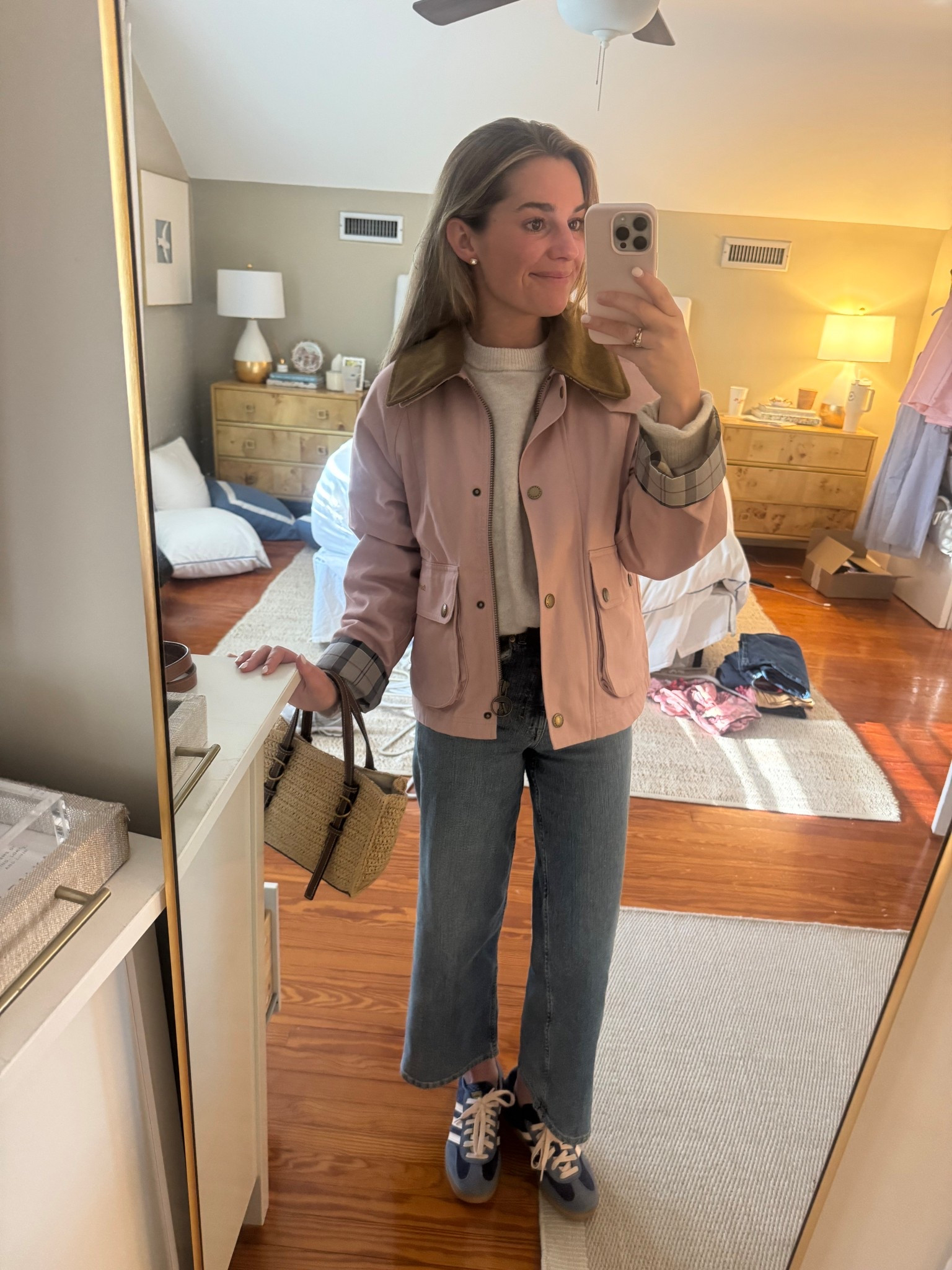 Wearing a size 4 in the coat 