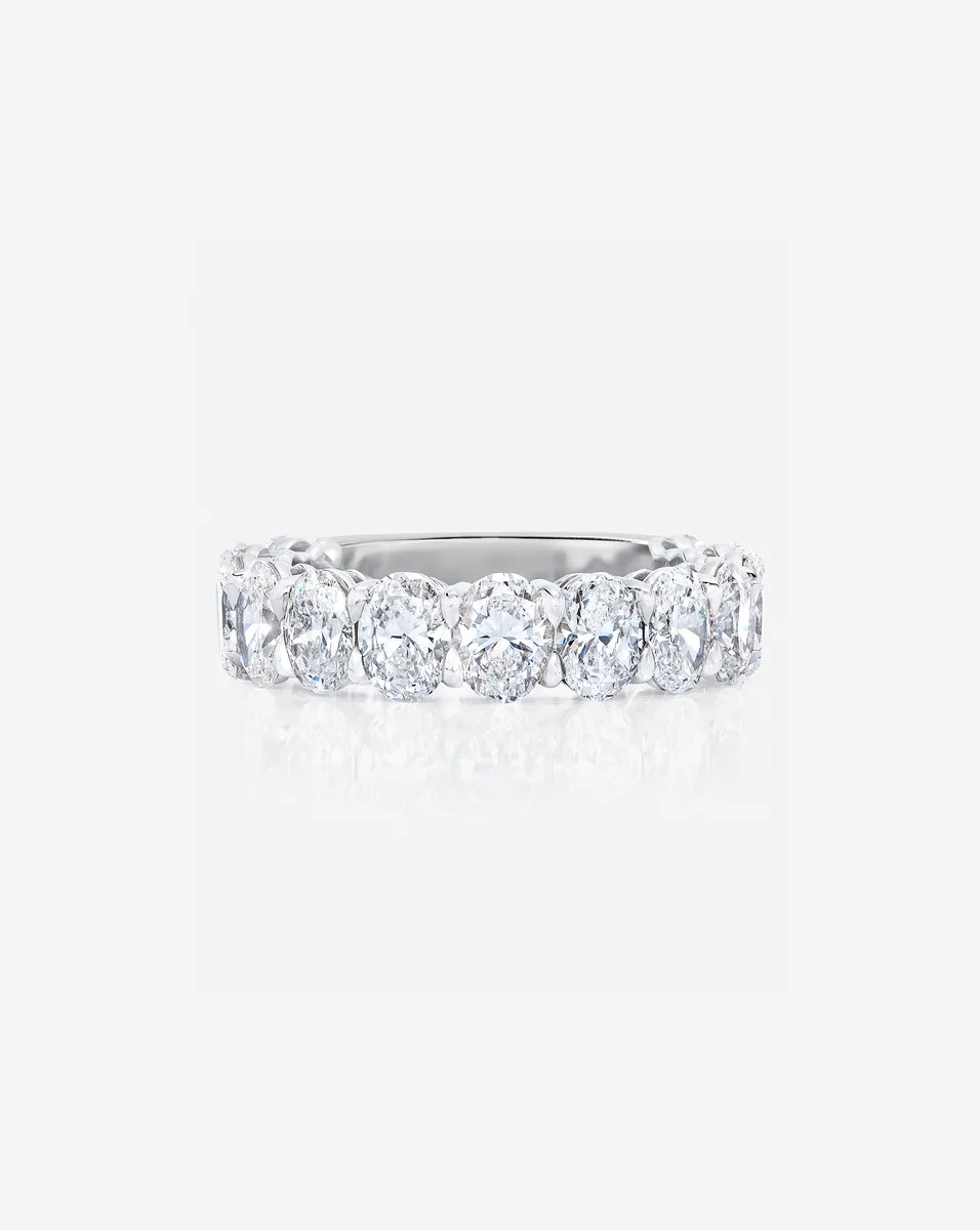 Oval 3/4 Lab Diamond Band | Ring Concierge
