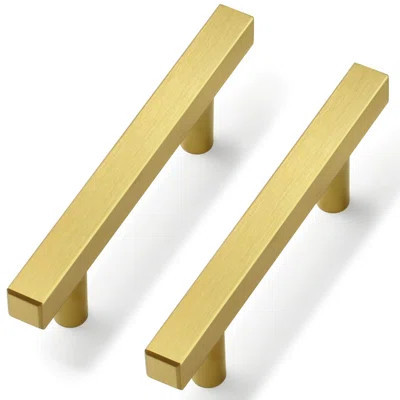 30 Pack Brushed Brass Cabinet Handles 3 Inch Gold Cabinet Pulls Modern Square Drawer Pulls Brass Gold Dresser Pulls Hardware Kitchen Handles For Cabin | Wayfair North America