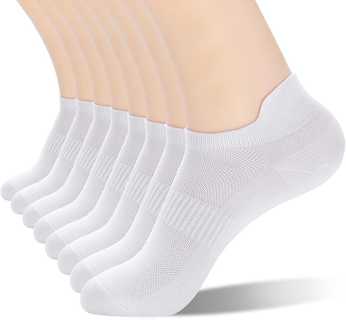 ATBITER Ankle Socks Womens and Men 8/6Pairs Thin Athletic Running Low Cut No Show Socks With Heel... | Amazon (US)