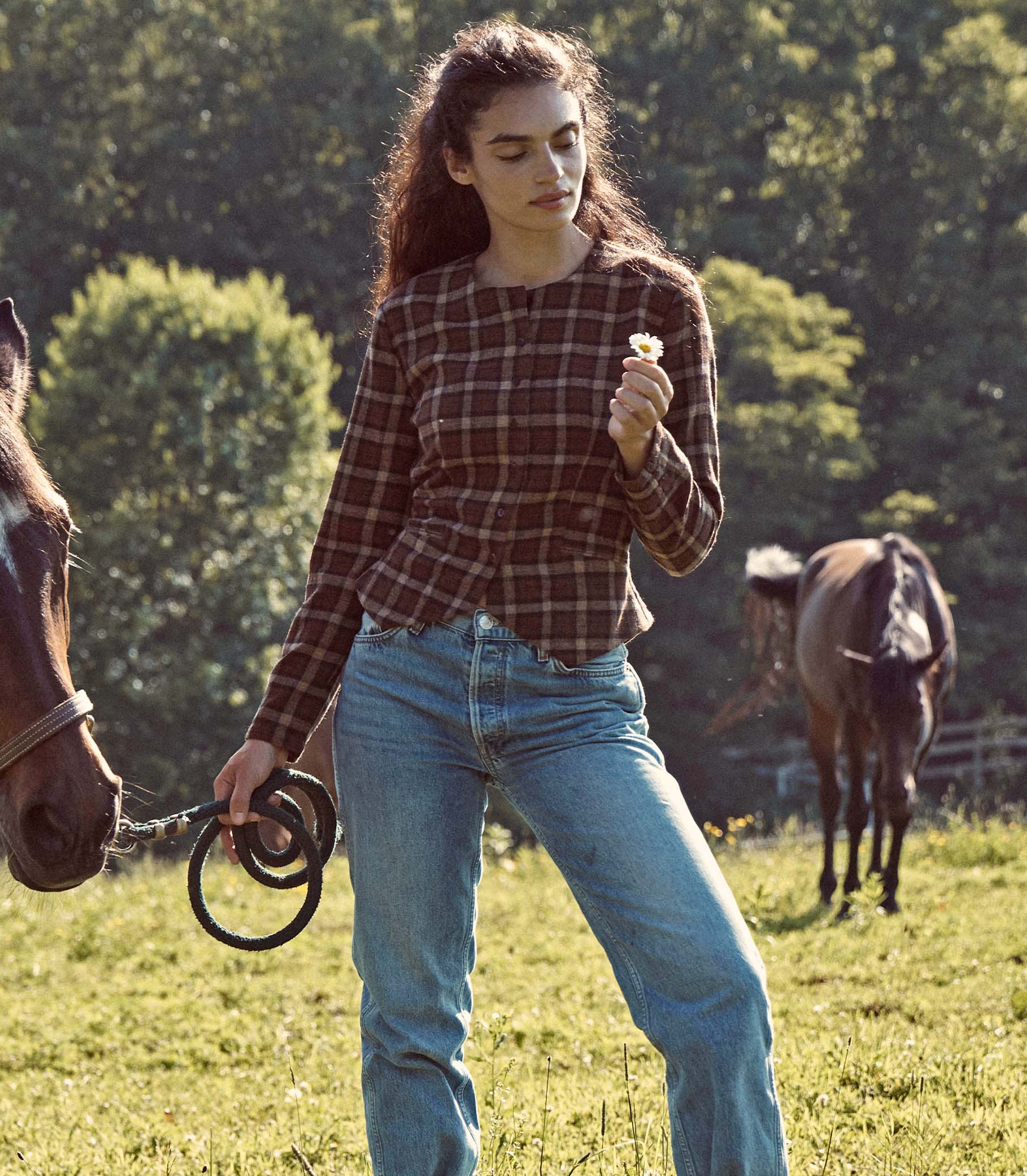 Daena Top - Cornwall Plaid | DÔEN | DOEN