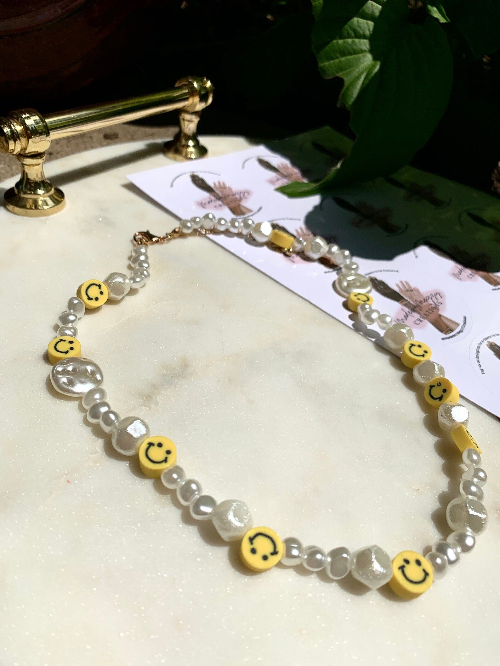 Pearl Smiley Face Charm Necklace With Clasp | Unique Pearls | Smiley Face Style | Y2K Necklace | ... | Etsy (US)
