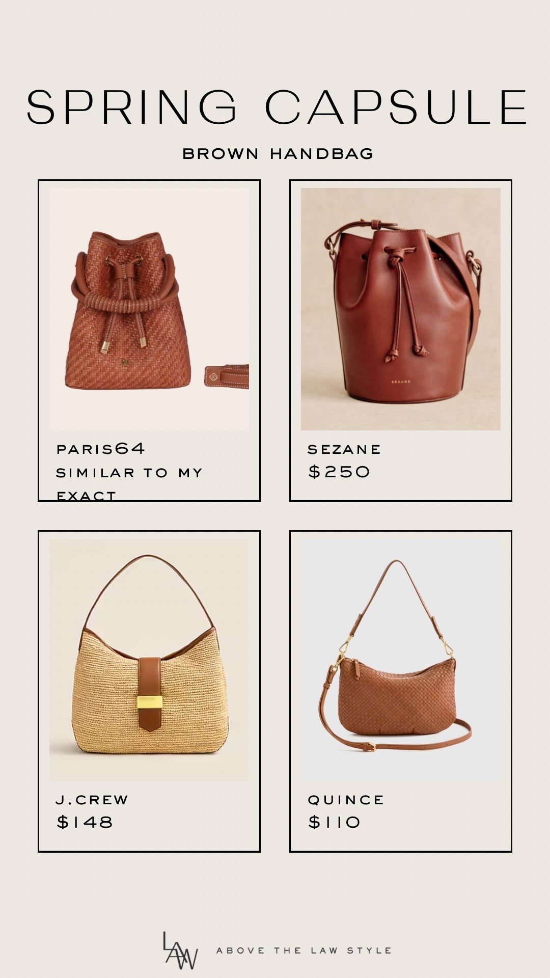 Spring Capsule: Brown Handbag

#LTKStyleTip #LTKItBag #LTKOver40