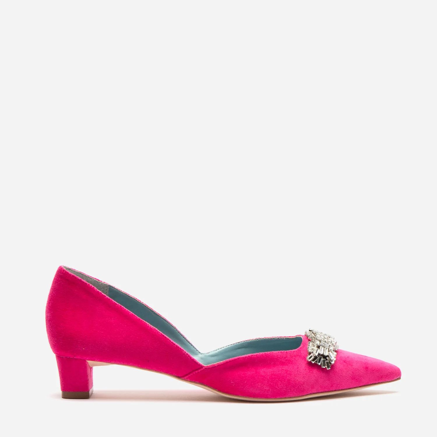 Paula Mini Block Heel Velvet Pink | 