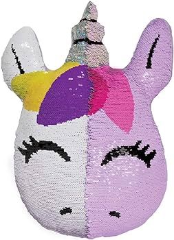 iscream Sweet Unicorn 7.5" x 9.5" Reversible Sequin Soft Fleece Back Mini Pillow | Amazon (US)