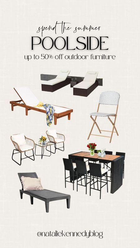 The perfect outdoor pieces for the pool! Up to 50% off- now at Target!