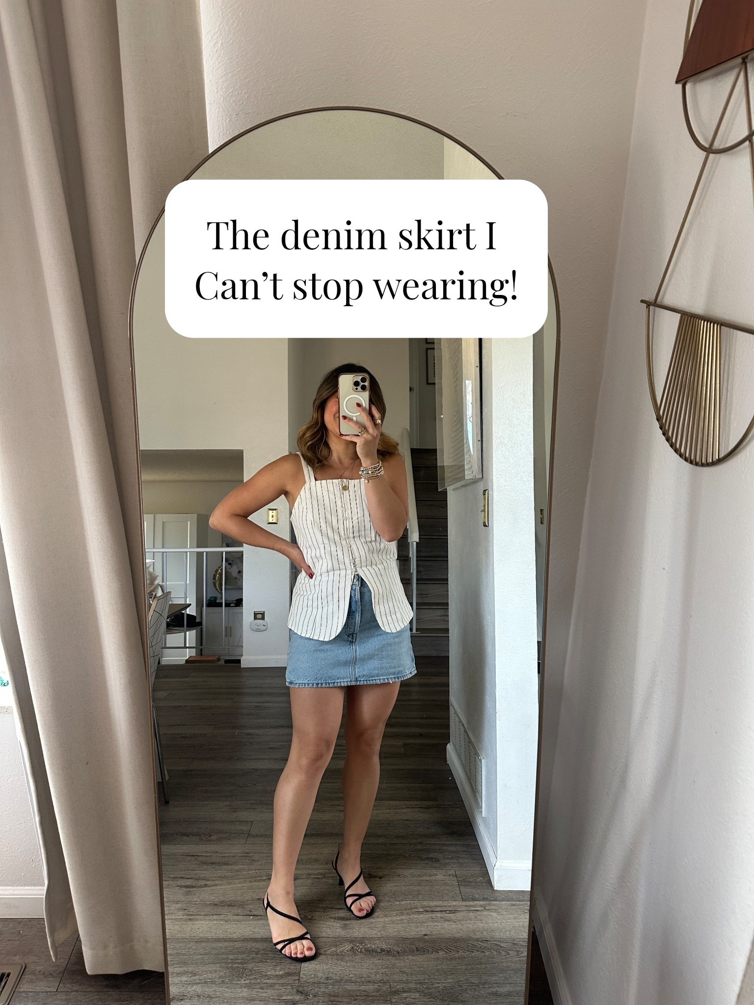 Prettiest denim mini skirt! It needs to introduction, you girls know how much I love and highly recommend!!
Top size XS
Skirt size 25

#LTKSeasonal #LTKPetite #LTKootd