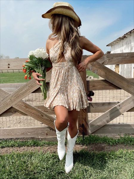 American Honey Halter Dress | Lane 201 Boutique