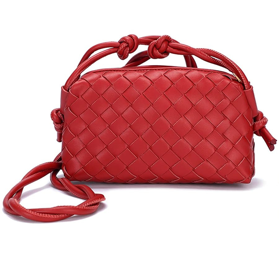Woven Crossbody Bags For Women, Small Handmade Purse Clutch Shoulderbag Handbag, Zipper Closure | Amazon (US)