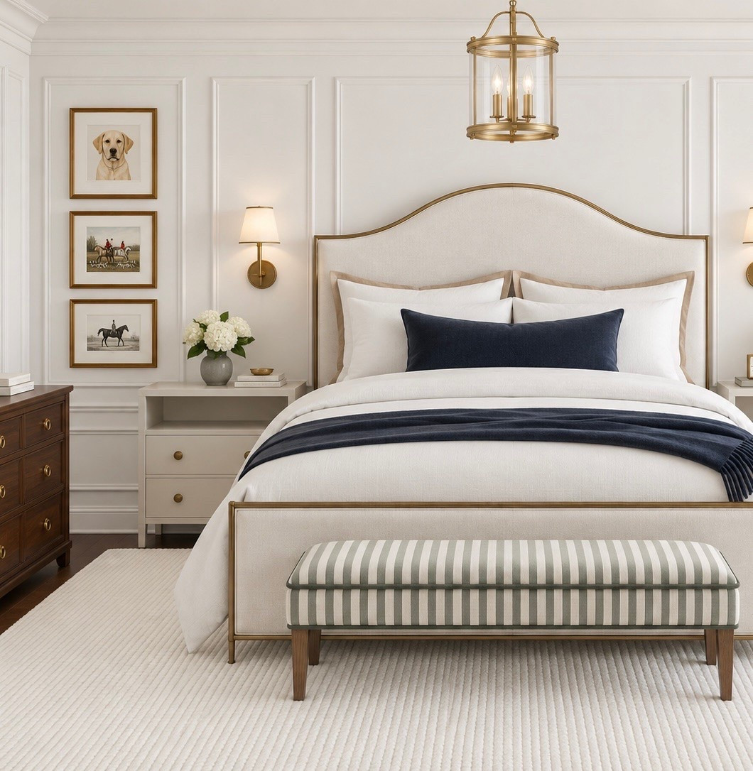 A bedroom that feels equal parts cozy, luxurious, and traditional. Made this rendering for our guest room but would be great for a primary too!

#LTKHome