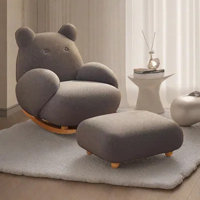 Single Casual Rocking Chair Lazy Sofa Recliner Solid Wood Rocking Chair | Wayfair North America