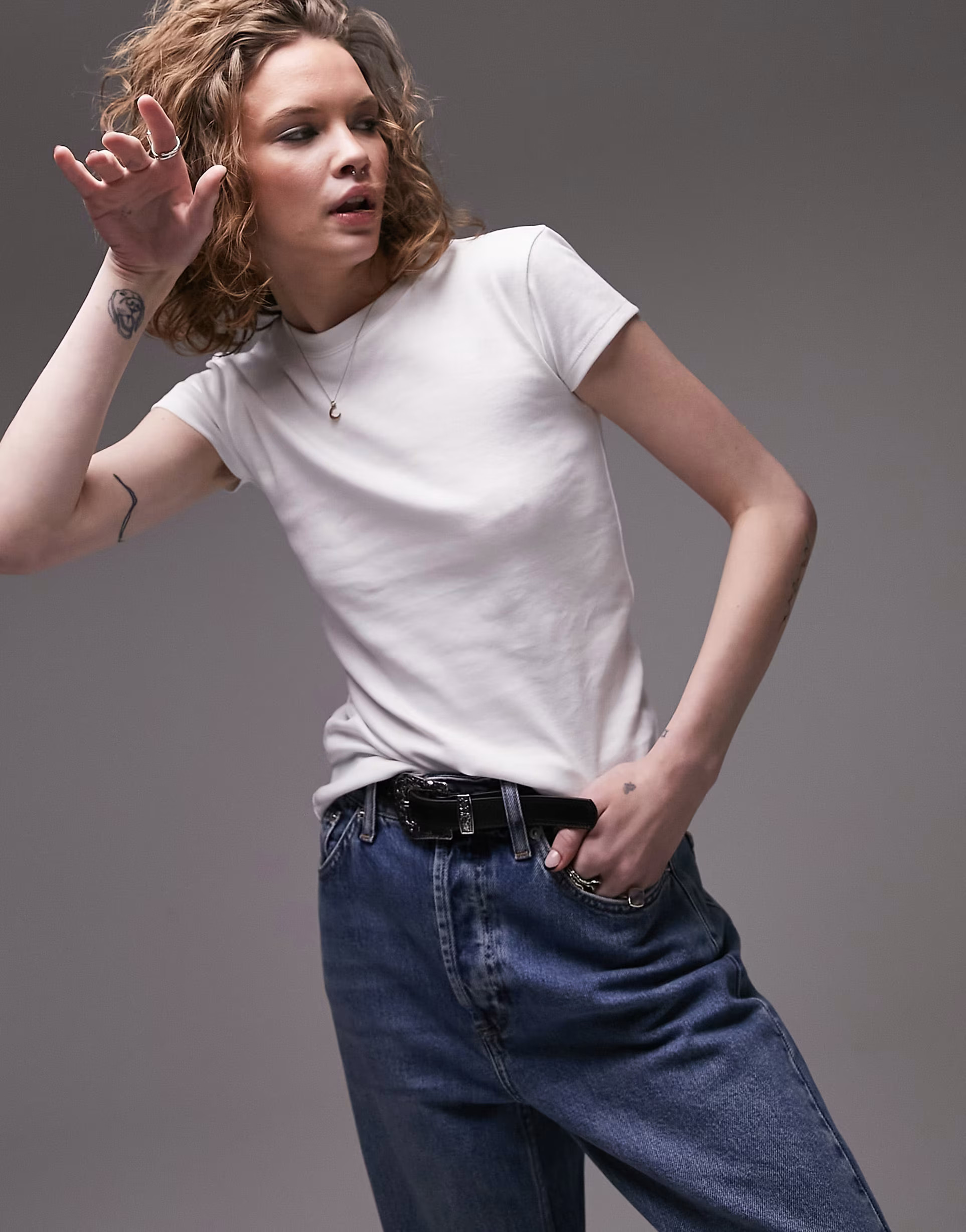 Topshop longline everyday tee in white | ASOS (Global)