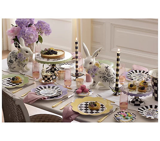 MacKenzie-Childs Butterfly Toile Tall Rabbit - QVC.com | QVC