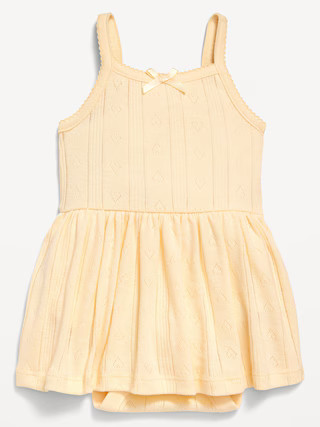 Sleeveless Pointelle Bodysuit Dress for Baby | Old Navy (US)
