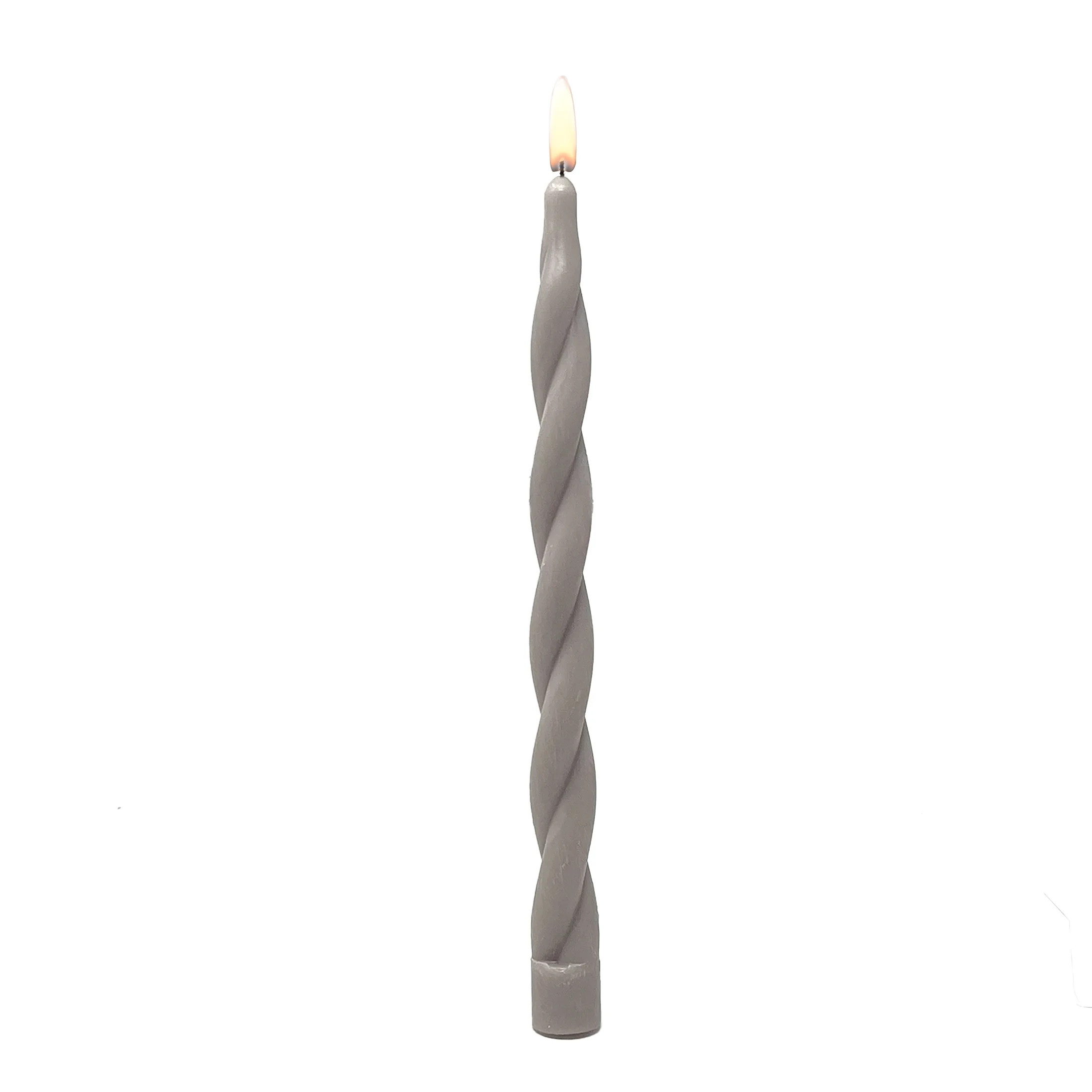 Mainstays Paraffin Wax 10" Twist Taper Candle, Unscented, Taupe | Walmart (US)