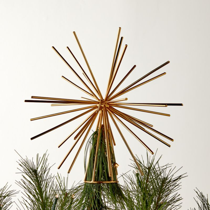 Burst Gold Star Christmas Tree Topper + Reviews | CB2 | CB2