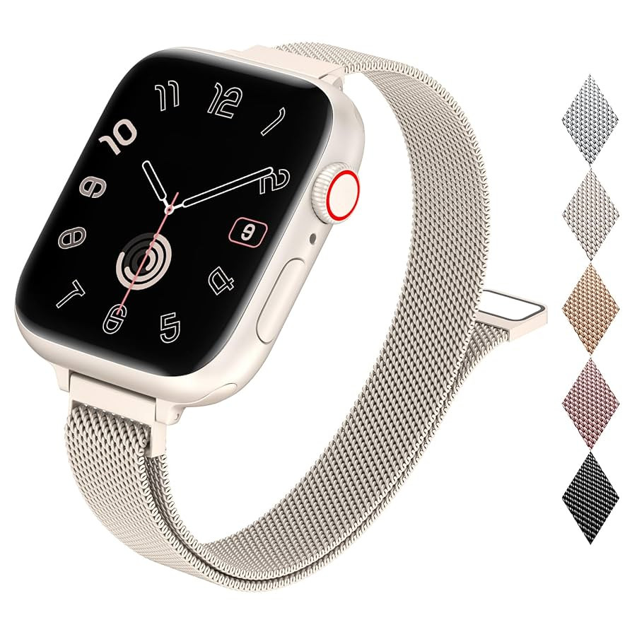 MARGE PLUS Slim Milanese Loop Compatible with Apple Watch Band for women 40mm 41mm 38mm 42mm 44mm... | Amazon (US)
