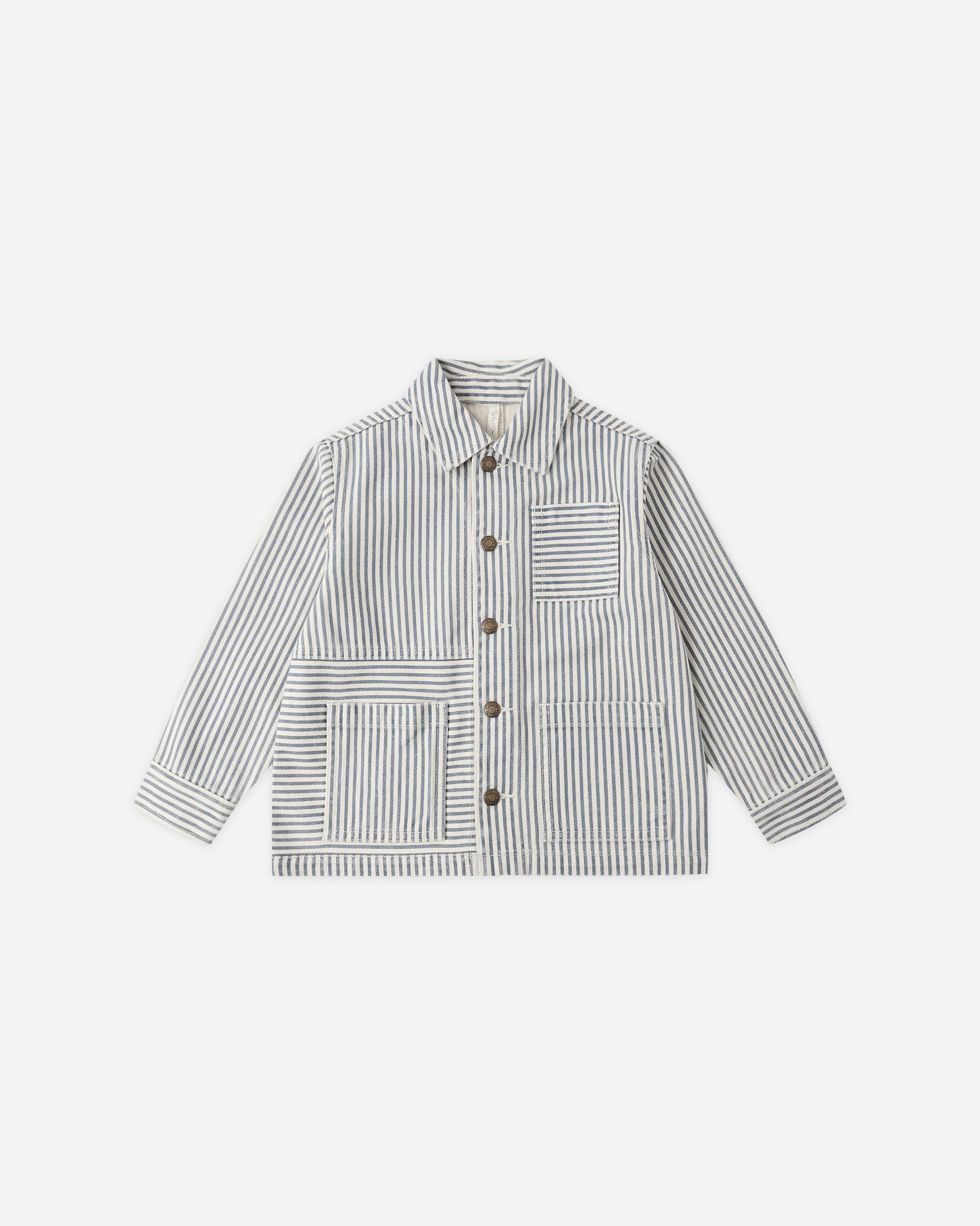 Denim Jacket Railroad Stripe | Rylee + Cru