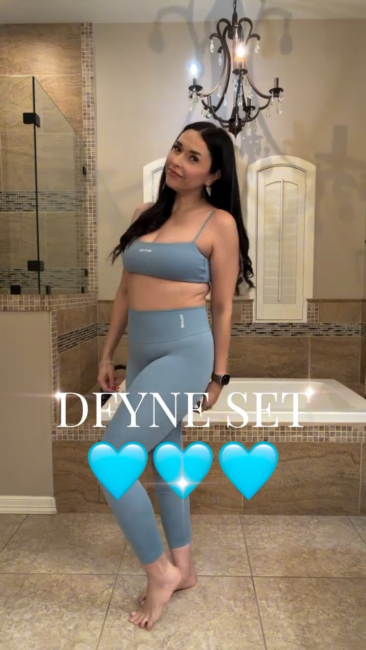 Obsessing over DFYNE Rain Strap Bra and Leggings 🩵🩵🩵 

It’s so easy to notice our own imperfections, but what a beauty it is to embrace yourself just as you are! 

#gymset #dfyne #dfyneset #gymootd #gymoutfit

#LTKfitnessgoals #LTKootd #LTKActive