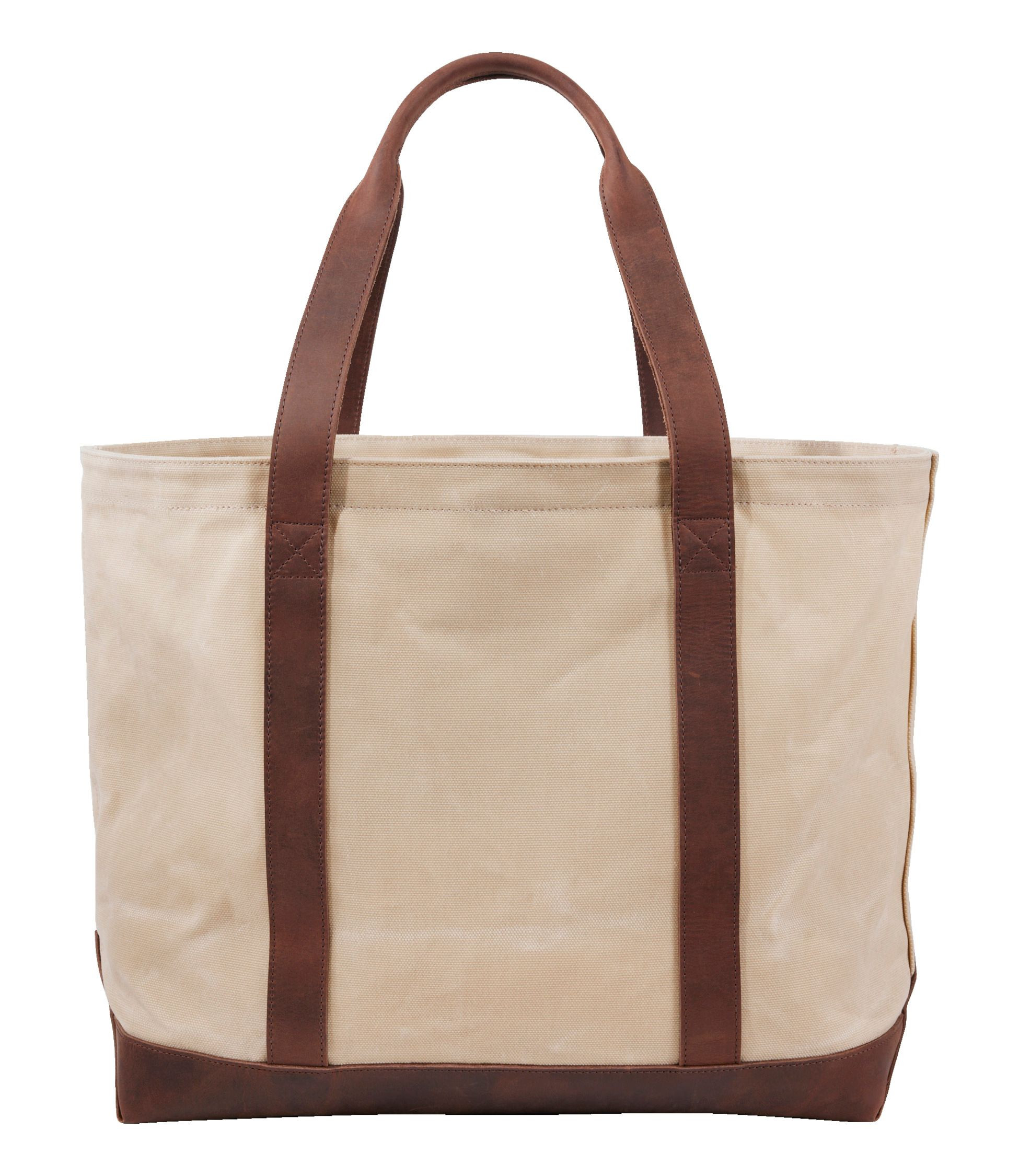 Leather-Trim Waxed Canvas Tote | L.L. Bean