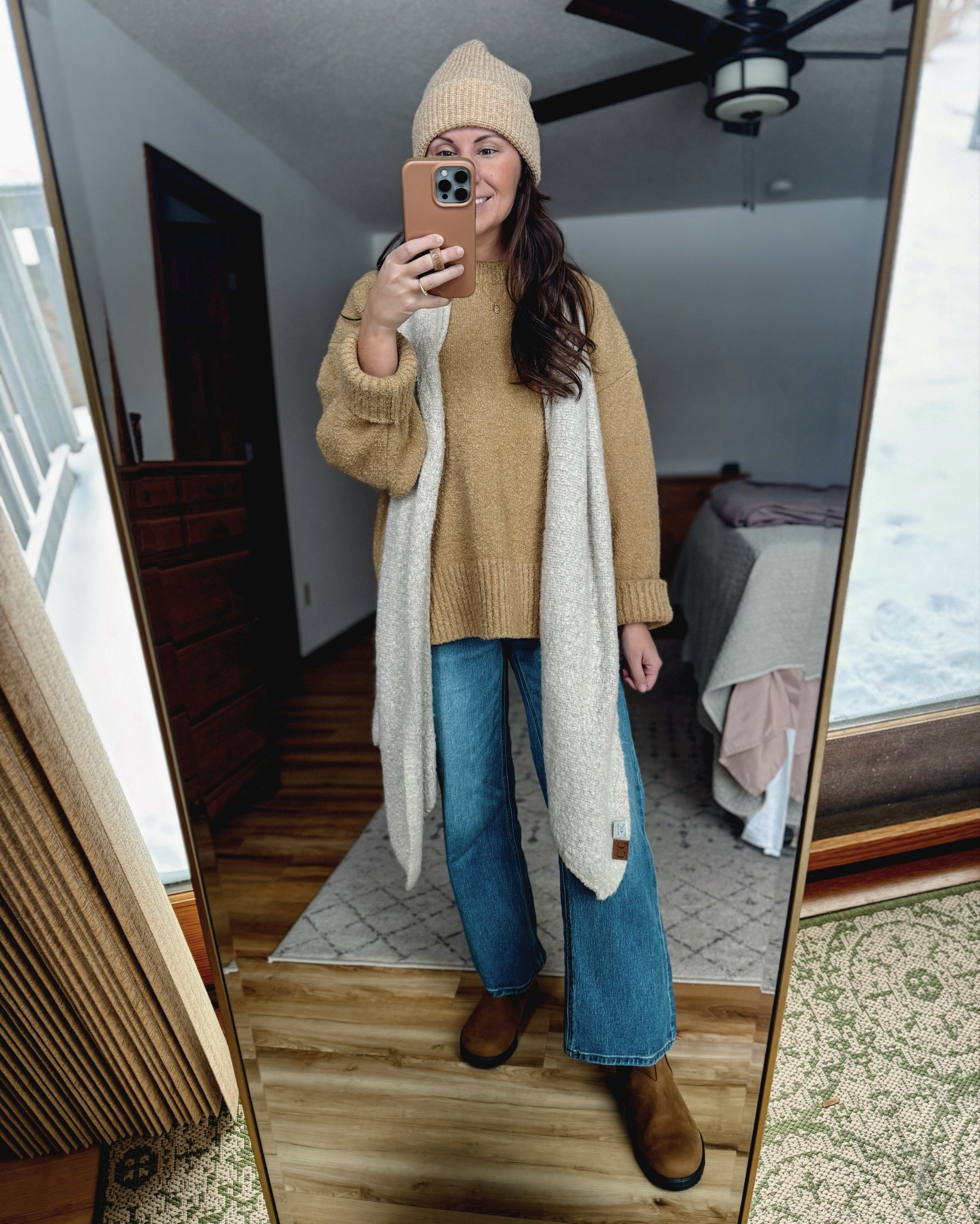 Wearing small in my sweater (dark khaki color), 24 in the 26” inseam in my jeans and 6.5 in my blundstone boots! 

My coat is not available in my color, but I linked the other colors and similarly colored ones. My hat is also older so I linked similar ones. 

#LTKPetite #LTKFindsUnder100 #LTKgrwm