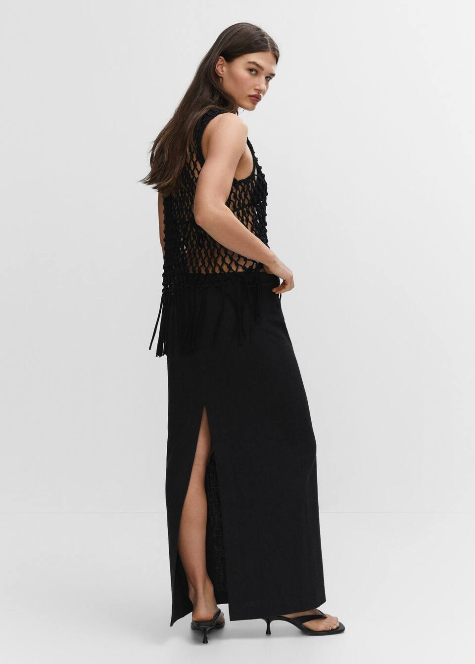 Slit long skirt | MANGO (US)