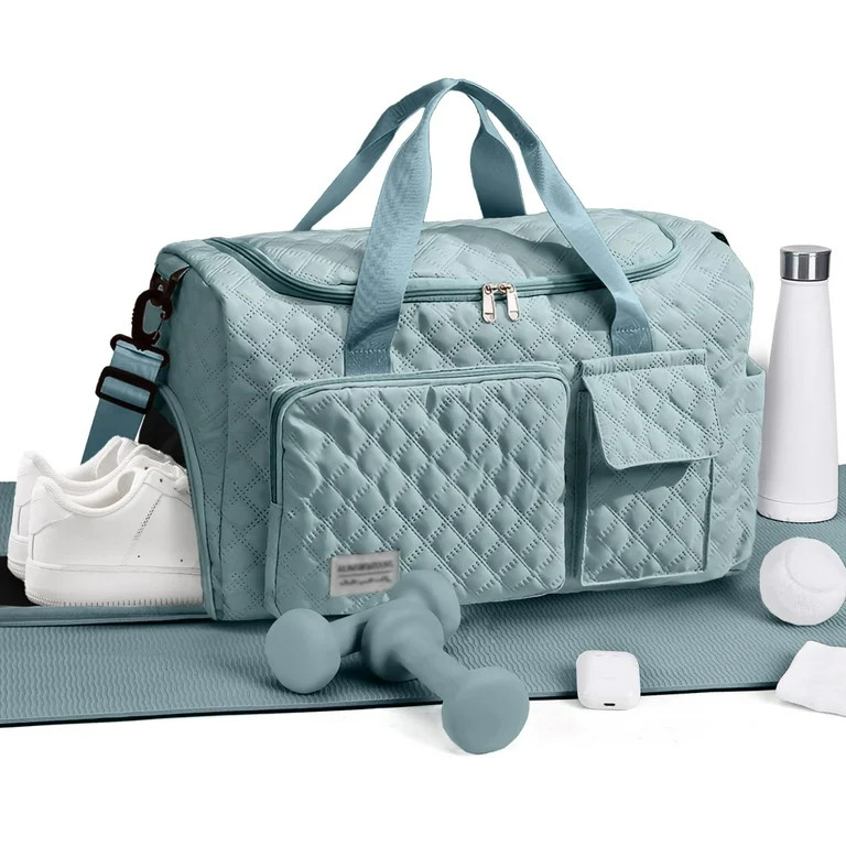 DAKIMOE Travel Duffle Bag for Women Men, Weekender Bags Carry on Gym Bag with Wet Pocket/Adjustab... | Walmart (US)