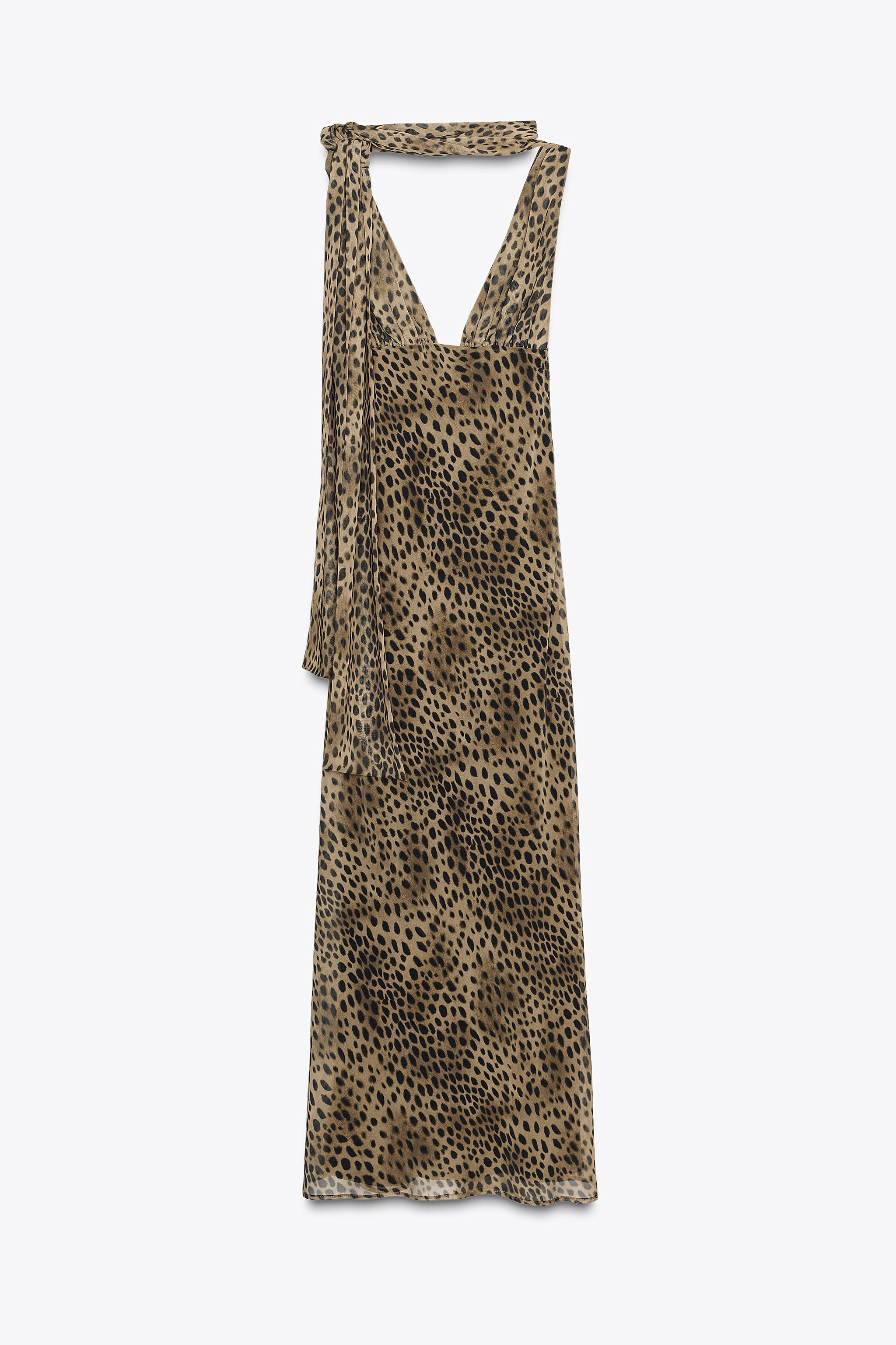 ANIMAL PRINT FOULARD DRESS | Zara UK