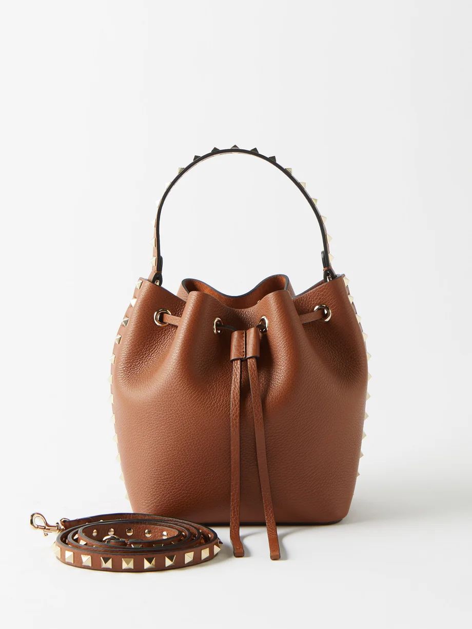 Rockstud leather bucket bag | Matches (UK)