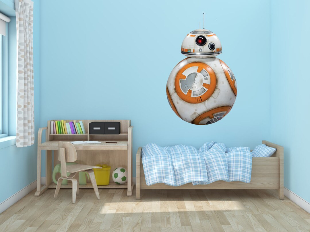 BB8 Wall Decal, Star Wars Art Decor, Star Wars Decal, Star Wars BB8 Decal, bb8 Mural, Star Wars K... | Etsy (US)