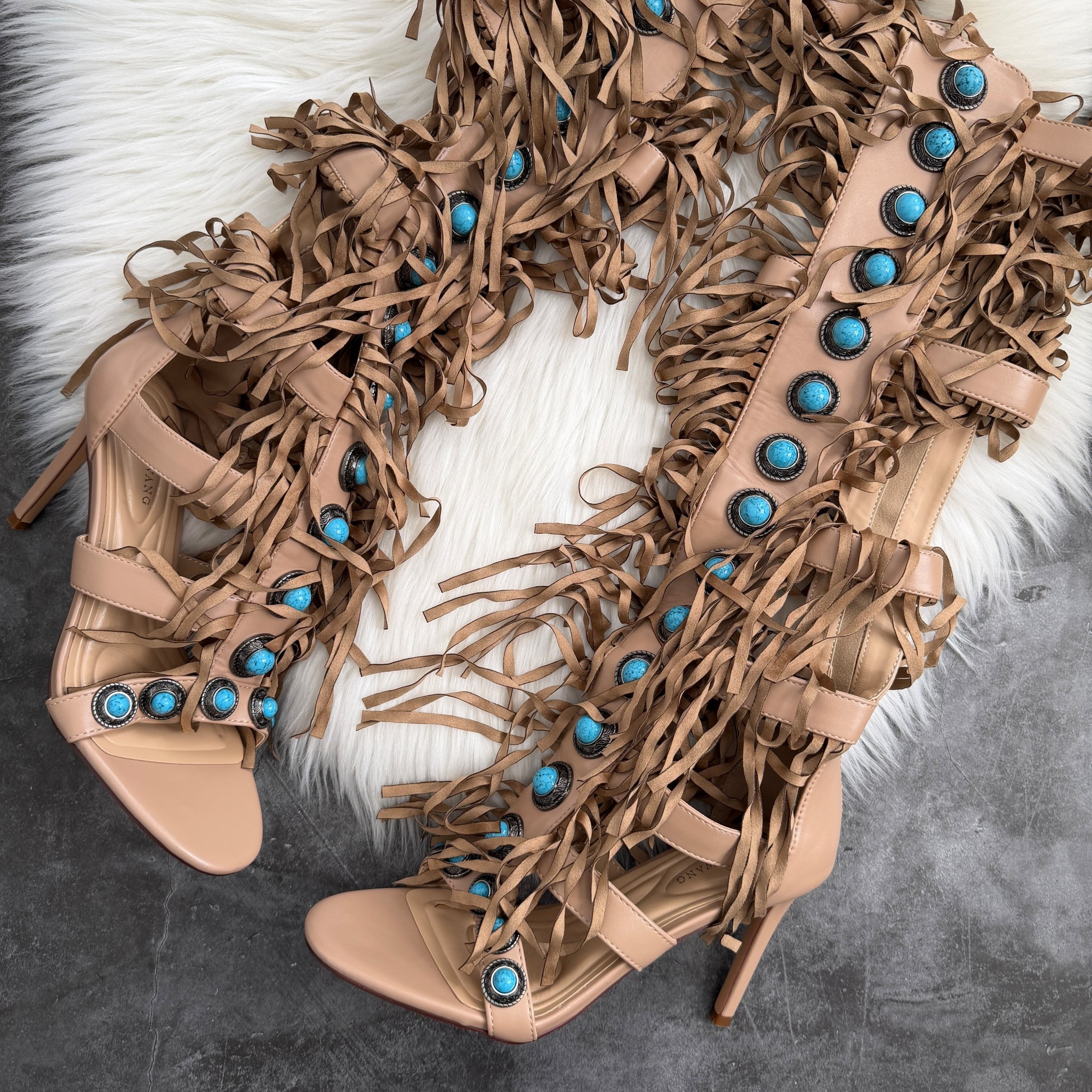 AZALEA WANG AMADEO TAN SANDAL runs true to size 