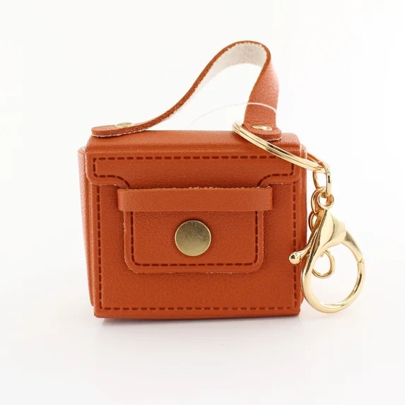 U Style Mini Purse Keychain, Faux Leather, Rust Orange, 2.5" x 1" x 2" | Walmart (US)