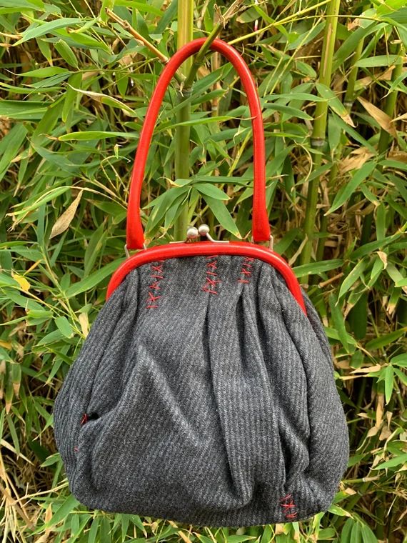 Genuine vintage MIU MIU wool stich and leather handbag purse | Etsy | Etsy (US)