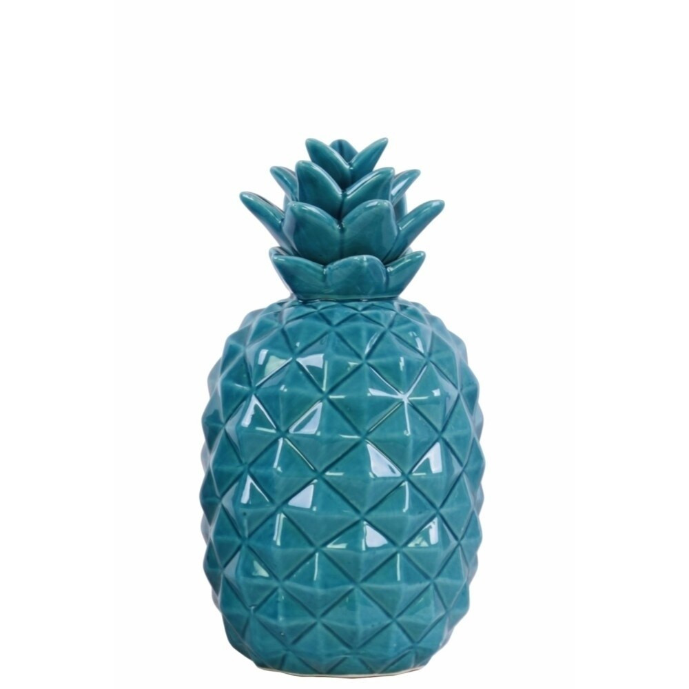 Ceramic Pineapple Figurine with SM Gloss Finish in Blue (As Is Item) | Bed Bath & Beyond
