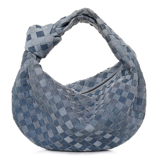 Nappa Denim Effect Intrecciato Teen Jodie Hobo Denim | FASHIONPHILE (US)