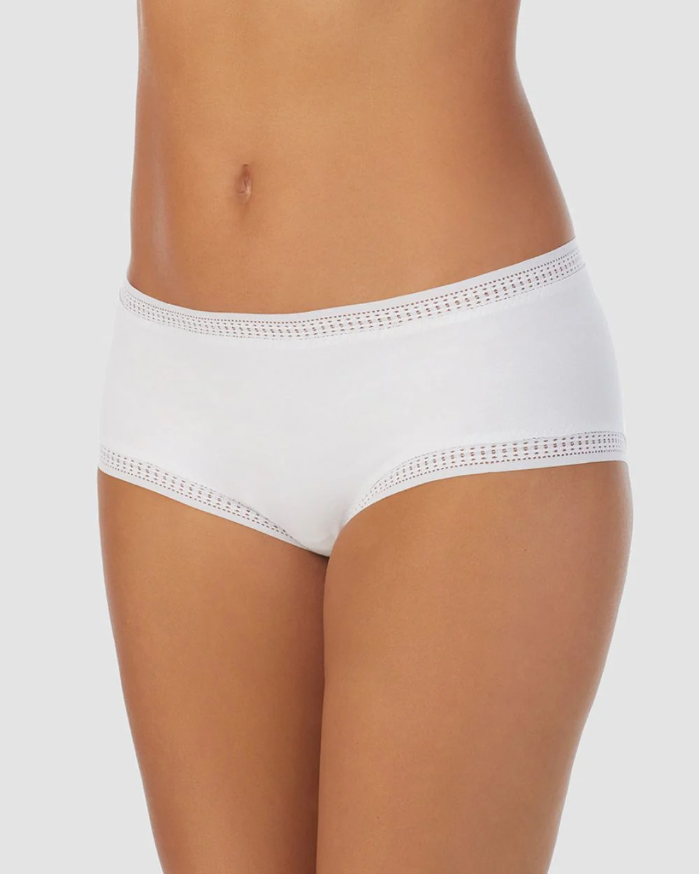 Cabana Cotton Boyshort Underwear - White | On Gossamer