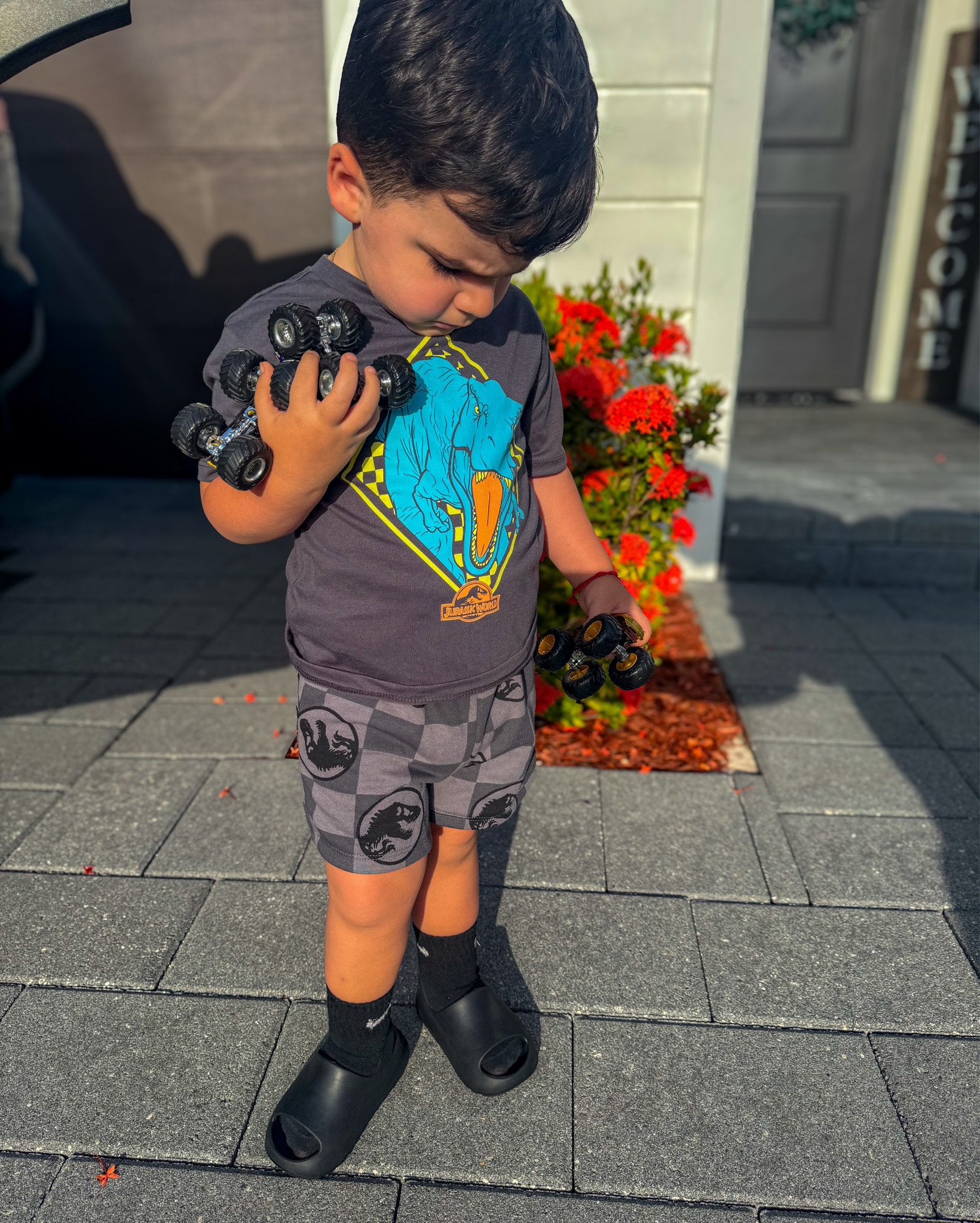 In our Dino & Monster truck era 🫶🏻

#LTKBaby #LTKKids #LTKFamily