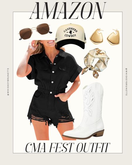 Anyone going to CMA Fest in Nashville!? Grab this entire outfit from Amazon for the perfect country concert look! Shop white cowboy boots, a black romper, gold earrings, the cutest trucker hat and more accessories! 
.
.
.
#founditonamazon #amazonfashionfinds #looksforless #inspiredfinds #nashvilleoutfit #summerfashion #countryconcertoutfit #amazonfashion #concertfashion #ootd #closetstaples #accessories 

Amazon Fashion || Amazon Fashion Finds || Inspired Looks For Less || CMA Fest Outfit || Summer Fashion || Outfit Styling || Inspired Outfits || Cowgirl Outfits || Outfits for Country Concerts

#LTKSeasonal #LTKStyleTip #LTKFindsUnder100
