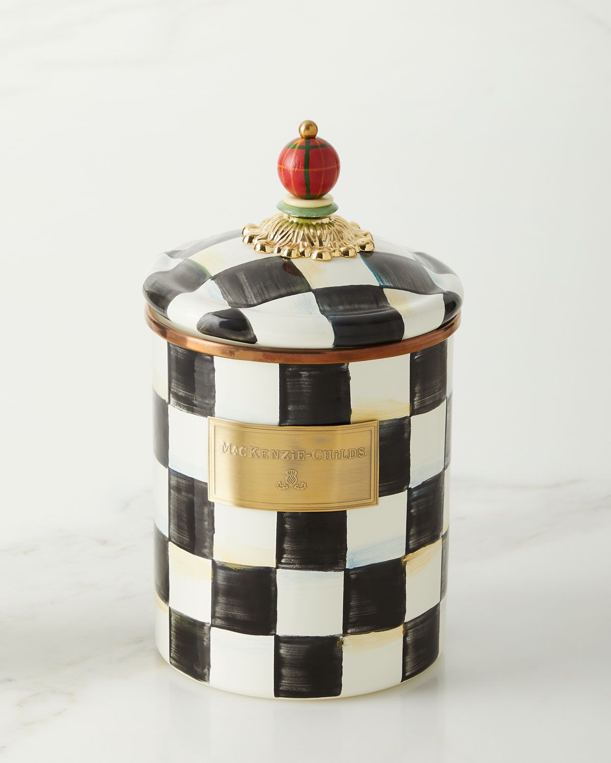 Courtly Check Medium Canister | Neiman Marcus