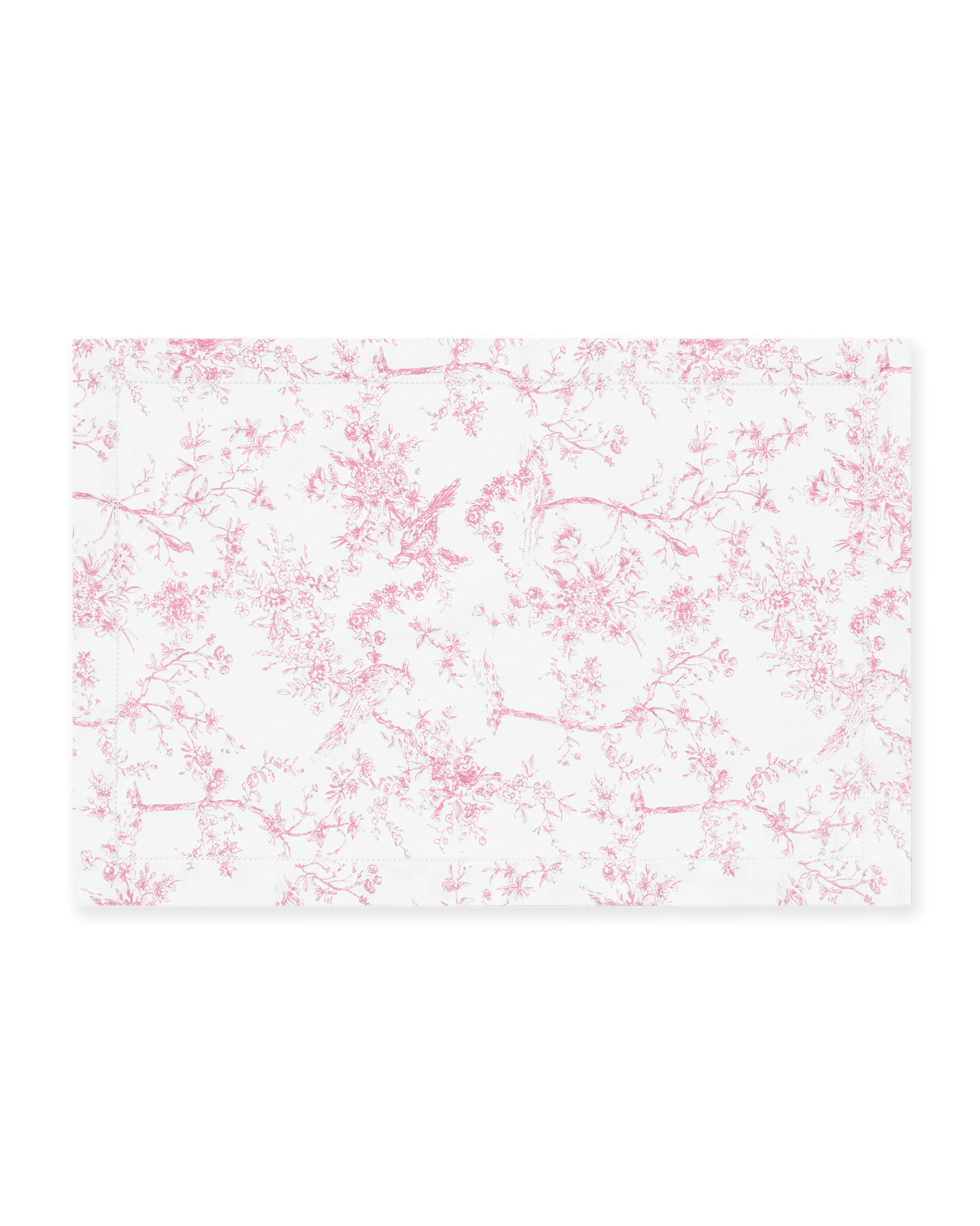 Signature Twill Placemats in Pink Timeless Toile | Petite Plume