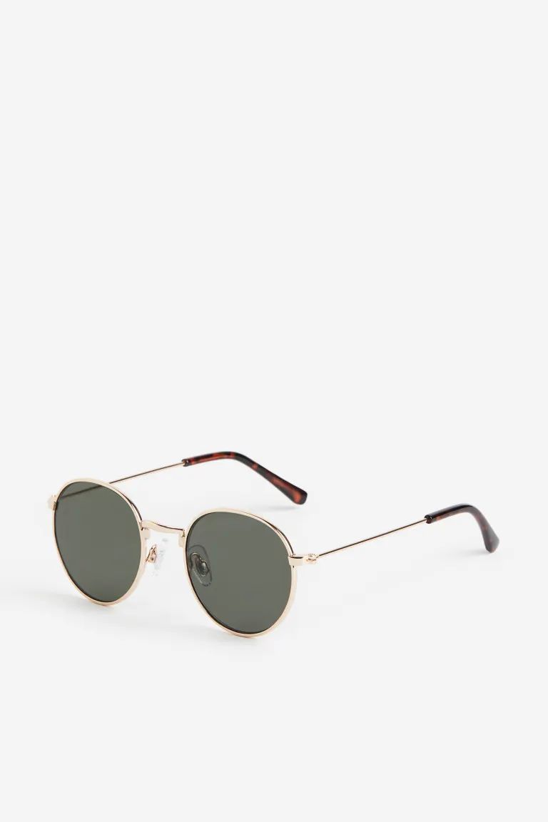 Round Sunglasses - Gold-colored - Kids | H&M US | H&M (US + CA)