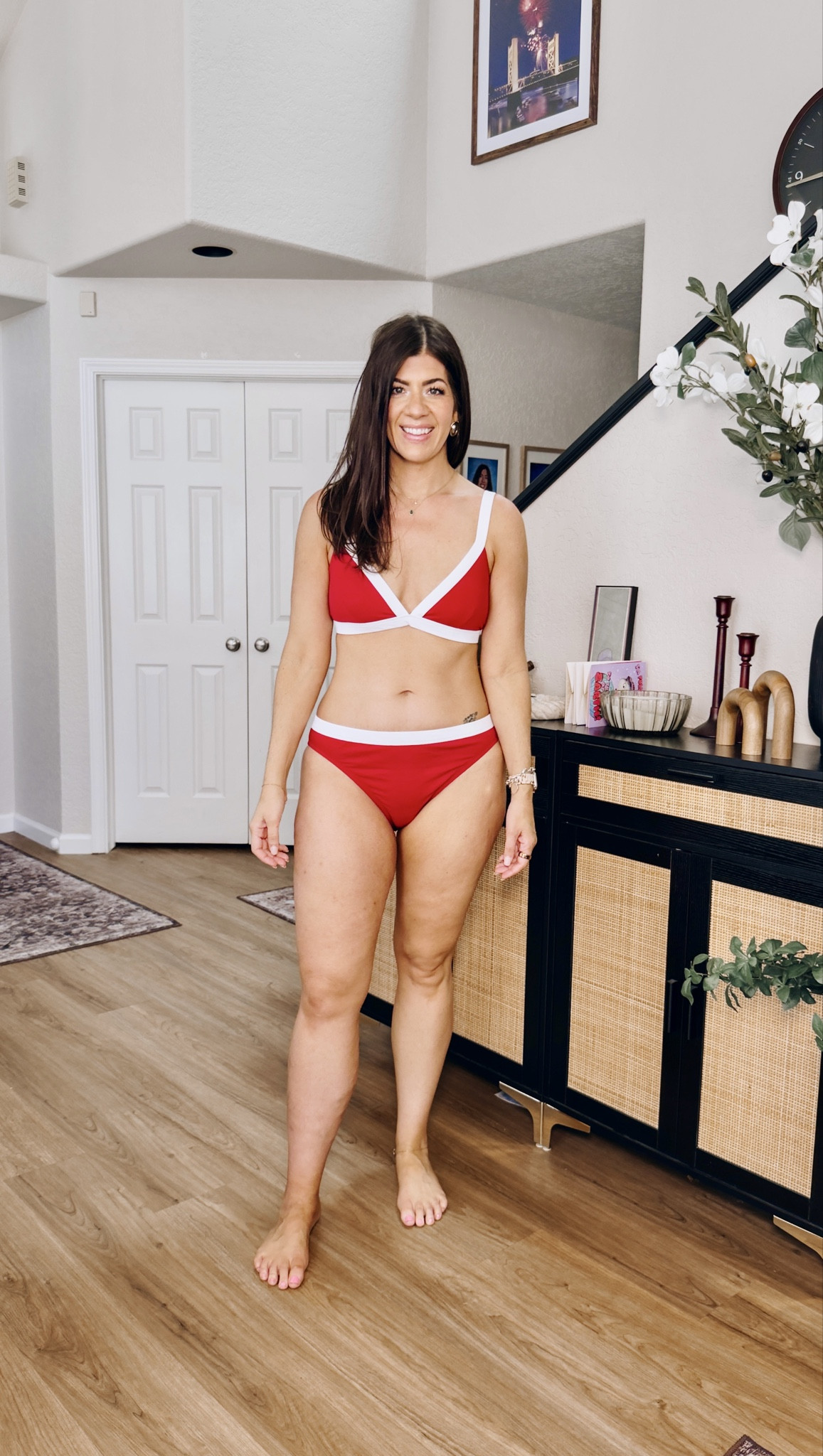 Swim under $30
Medoum bikini top large bikini bottom 

#LTKMidsize #LTKTall #LTKSwim